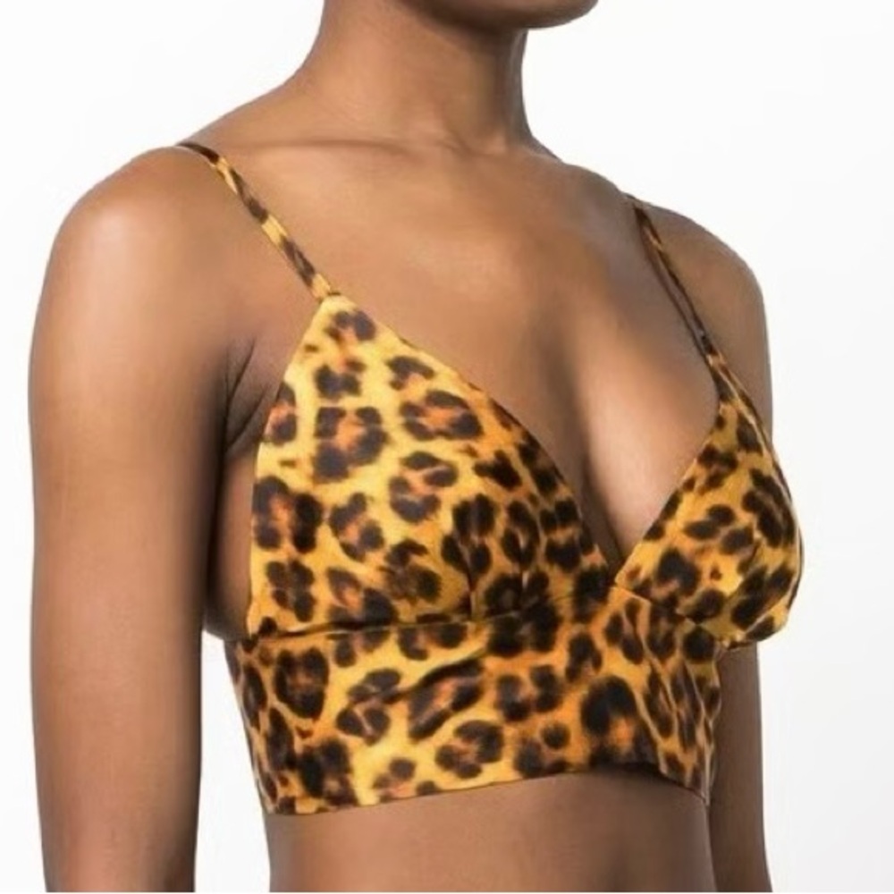 Sandro Leopard Bralette Top